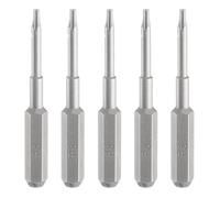 sourcing map 5pcs P5 Pentagon Screwdriver Bit 5/32" Hex Shank 35mm/1.38" Length Magnetic 5 Point Head S2 Steel Screw Driver Bit