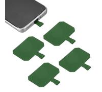 sourcing map 5pcs Phone Tether Tab, Universal Phone Lanyard Patch Octagonal Cell Phones Strap Replacement Part for Most Smartphone Cases, Dark Green