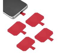 sourcing map 5pcs Phone Tether Tab, Universal Phone Lanyard Patch Octagonal Cell Phones Strap Replacement Part for Most Smartphone Cases, Red