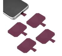 sourcing map 5pcs Phone Tether Tab, Universal Phone Lanyard Patch Octagonal Cell Phones Strap Replacement Part for Most Smartphone Cases, Wine Red
