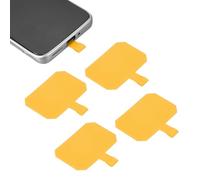 sourcing map 5pcs Phone Tether Tab, Universal Phone Lanyard Patch Octagonal Cell Phones Strap Replacement Part for Most Smartphone Cases, Yellow