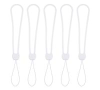 sourcing map 5pcs Phone Wrist Lanyard Straps, Silicone Short Small Wrist Hand Lanyards for Pen Umbrella Camera Keys Keychain ID Card, White