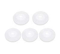 sourcing map 5PCS Pipe Cover Decor 0.6 to 1.1 in (14-29mm) Flange Pipe Cover Decor PP Plastic Plumbing Cover Plates Escutcheon Water Drain Pipe Line Wall Flange Pipe Decorative Cover
