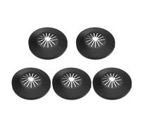 sourcing map 5PCS Pipe Cover Decor 0.6 to 1.1 in (14-29mm) Flange Pipe Cover Decor PP Plastic Plumbing Cover Plates Escutcheon Water Drain Pipe Line Wall Flange Pipe Decorative Cover, Black