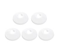sourcing map 5PCS Pipe Cover Decor 0.7 In/17mm Flange Pipe Cover Decor PP Plastic Plumbing Cover Plates Escutcheon Water Drain Pipe Line Wall Flange Pipe Decorative Cover, White