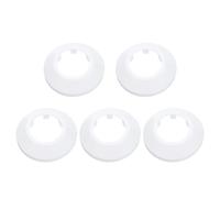 sourcing map 5PCS Pipe Cover Decor 1.4 In/35mm Flange Pipe Cover Decor PP Plastic Plumbing Cover Plates Escutcheon Water Drain Pipe Line Wall Flange Pipe Decorative Cover, White