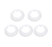 sourcing map 5PCS Pipe Cover Decor 1.6 In/41.5mm Flange Pipe Cover Decor PP Plastic Plumbing Cover Plates Escutcheon Water Drain Pipe Line Wall Flange Pipe Decorative Cover, White