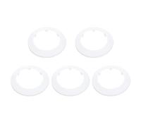 sourcing map 5PCS Pipe Cover Decor 3.6 In/91mm Flange Pipe Cover Decor PP Plastic Plumbing Cover Plates Escutcheon Water Drain Pipe Line Wall Flange Pipe Decorative Cover, White