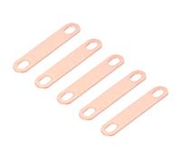 sourcing map 5Pcs Pitch Row 1.6"(40mm) Red Copper Bus Bar Connector for LiFePO4 Cells Busbar Connector, Red Copper Color