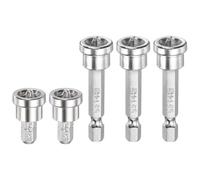 sourcing map 5pcs Positioning Screwdriver Bits PH2 Drywall Screw Bit Hex Shank Positioning Setter Batch Head for Plasterboard Screw Drill Accessory, 1"/2" Long Silver
