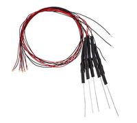 sourcing map 5pcs Prewired 0805 Warm White Surface Mounted Devices LED Light Emitting Diode - Dc 6-18v Micro Wired Soldered Mini LED Lights with Resistor