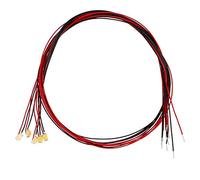 sourcing map 5pcs Prewired 0805 Warm White Surface Mounted Devices LED Light Emitting Diode - DC2.8-3V Micro Soldered Mini LED Light