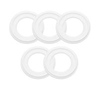 sourcing map 5Pcs PTFE Sanitary Gasket 1-1/2" Tri-Clover O-Ring Sealing Gasket Ring Washer Fits OD 51mm Sanitary Pipe Weld Ferrule, White
