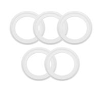 sourcing map 5Pcs PTFE Sanitary Gasket 1-3/4" Tri-Clover O-Ring Sealing Gasket Ring Washer Fits OD 63.5mm Sanitary Pipe Weld Ferrule, White