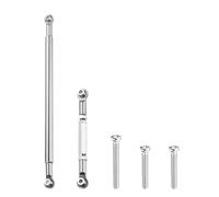sourcing map 5pcs Pull Rod Link Rod Linkage Aluminum Alloy Wheel Base Upper Lower Link Rod Chassis Linkage for MN86K MN86KS 1/12 RC Car(Silver)