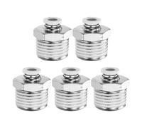 sourcing map 5pcs Push to Connect Fittings 6mm Tube OD x 1/2" NPT Thread Male Straight Union Fittings Brass Quick Connect Pneumatic Accessories for Trailers Air Brake System, White