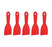 sourcing map 5pcs Putty Knife Scraper 3" Width Flexible Plastic Putty Knife Paint Scraper Tool for Taping Drywall Spreading Painting Wall Scratching Red