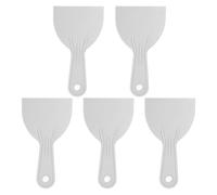 sourcing map 5pcs Putty Scraper 3.9" Width 1.7mm Thin Flexible Plastic Putty Knives for Taping Drywall Spreading Painting Wall Scratching Gray