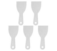 sourcing map 5pcs Putty Scraper 3" Width 1.7mm Thin Flexible Plastic Putty Knives for Taping Drywall Spreading Painting Wall Scratching Gray