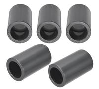 sourcing map 5Pcs PVC Pipe Coupling, 1/2" SCH80 PVC Pipe Fittings Straight Connector, 2-Ways Slip Socket Coupling Adapter Connectors for High-Pressure Plumbing, Black