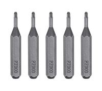 sourcing map 5pcs PZ000 Screwdriver Bit 5/32" Hex Shank 28mm Length S2 Steel Magnetic Phillips Slotted Hex Screw Driver Bits for Electric Manual Screwdrivers Precision Repair