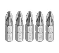 sourcing map 5pcs PZ2 Screwdriver Bits 1/4" Hex Shank Head 1" Length S2 Steel Phillips Slotted Drill Bits for Repair Work Electric Screw Driver