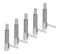 sourcing map 5Pcs Retractable Indexing Plunger Pin, M8 l Spring Plunger Stainless Steel Spring Loaded Latch Telescopic Locking Pin for Machinery Shipbuilding