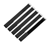 sourcing map 5Pcs Reusable Battery Tie Down Straps,0.8x10 Black Leather Multipurpose Battery Hold Down Adjustable Cinch Strap Hook Loops Fastening Tie for Quadcopters FPV RC Drone Boat Cars