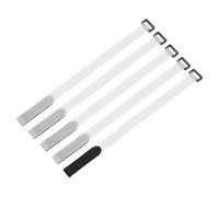 sourcing map 5Pcs Reusable Battery Tie Down Straps,0.8x16" White Nylon Multipurpose Battery Hold Down Adjustable Cinch Strap Hook Loop Fastening Tie for Quadcopters FPV RC Drone Boat Car
