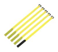 sourcing map 5Pcs Reusable Battery Tie Down Straps,0.8x20" Yellow Nylon Multipurpose Battery Hold Down Adjustable Cinch Strap Hook Loop Fastening Tie for Quadcopters FPV RC Drone Boat Car