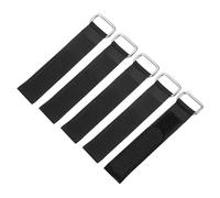 sourcing map 5Pcs Reusable Battery Tie Down Straps,0.8x6 Black Nylon Multipurpose Battery Hold Down Adjustable Cinch Strap Hook Loops Fastening Tie for Quadcopters FPV RC Drone Boat Cars