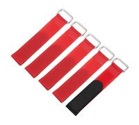 sourcing map 5Pcs Reusable Battery Tie Down Straps,0.8x6 Red Nylon Multipurpose Battery Hold Down Adjustable Cinch Strap Hook Loops Fastening Tie for Quadcopters FPV RC Drone Boat Cars