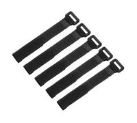 sourcing map 5Pcs Reusable Battery Tie Down Straps, 0.8x8 Black Nylon Multipurpose Battery Hold Down Adjustable Cinch Strap Hook Loop Fastening Tie for Quadcopters FPV RC Drone Boat Car