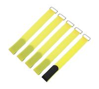 sourcing map 5Pcs Reusable Battery Tie Down Straps,1x10" Yellow Nylon Multipurpose Battery Hold Down Adjustable Cinch Strap Hook Loops Fastening Tie for Quadcopters FPV RC Drone Boat Cars
