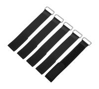 sourcing map 5Pcs Reusable Battery Tie Down Straps,2.5x20cm Black Nylon Multipurpose Battery Hold Down Adjustable Cinch Strap Hook Loops Fastening Tie for Quadcopters FPV RC Drone Boat Cars