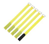 sourcing map 5Pcs Reusable Battery Tie Down Straps,2x30cm Yellow Nylon Multipurpose Battery Hold Down Adjustable Cinch Strap Hook Loops Fastening Tie for Quadcopters FPV RC Drone Boat Cars