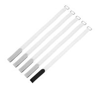 sourcing map 5Pcs Reusable Battery Tie Down Straps,2x45cm White Nylon Multipurpose Battery Hold Down Adjustable Cinch Strap Hook Loops Fastening Tie for Quadcopters FPV RC Drone Boat Cars