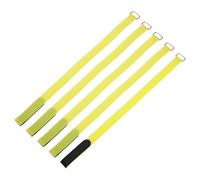 sourcing map 5Pcs Reusable Battery Tie Down Straps,2x45cm Yellow Nylon Multipurpose Battery Hold Down Adjustable Cinch Strap Hook Loops Fastening Tie for Quadcopters FPV RC Drone Boat Cars