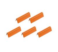 sourcing map 5pcs Ribbon Cord Crimp Ends, 30mm/1.18inch Ribbon Crimp Clamp, Belt Buckle End Tip for Craft Jewelry Making, Orange