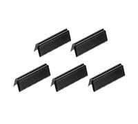 sourcing map 5pcs Ribbon Cord Crimp Ends, 32mm/1.26inch Ribbon Crimp Clamp, Belt Buckle End Tip for Craft Jewelry Making, Black