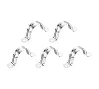 sourcing map 5Pcs Rigid Pipe Straps, 45mm(1.77") 304 Stainless Steel 2 Hole U-Shaped Bracket Tube Hanger Pipe Clamps for Fixing Pipe Cable