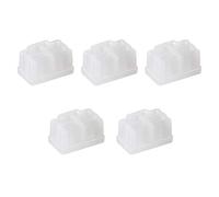 sourcing map 5pcs RJ45 Silicone Protectors Ethernet Hub Port Anti Dust Cap Cover 12mmx8.3mm Clear