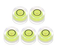 sourcing map 5pcs Round Bubble Level 10x6mm Mini Circular Bullseye Spirit Levels for Leveling Camera Tripod Telescope Workshop Turntable Pictures Frame, Lime