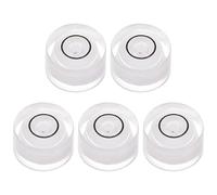 sourcing map 5pcs Round Bubble Level 10x6mm Mini Circular Bullseye Spirit Levels for Leveling Camera Tripod Telescope Workshop Turntable Pictures Frame, White