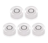 sourcing map 5pcs Round Bubble Level 12x6mm Mini Circular Bullseye Spirit Levels for Leveling Camera Tripod Telescope Workshop Turntable Pictures Frame, White