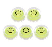 sourcing map 5pcs Round Bubble Level 15x6mm Mini Circular Bullseye Spirit Levels for Leveling Camera Tripod Telescope Workshop Turntable Pictures Frame, Lime