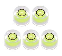 sourcing map 5pcs Round Bubble Level 8x5.5mm Mini Circular Bullseye Spirit Levels for Leveling Camera Tripod Telescope Workshop Turntable Pictures Frame, Lime