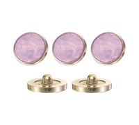 sourcing map 5Pcs Round Button, 25mm/1" Resin Vintage Decorative Pattern Button Sewing Craft Accessories for Blazer Clothes Uniform Jacket Coat, Purple