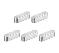 sourcing map 5Pcs Round Ended Feather Key, 3x3x10mm Stainless Steel Professional Parallel Drive Shaft Key Stock for Fasteners Mechanical Industry