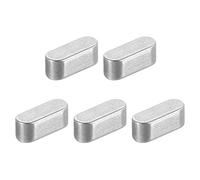 sourcing map 5Pcs Round Ended Feather Key, 3x3x8mm Stainless Steel Professional Parallel Drive Shaft Key Stock for Fasteners Mechanical Industry
